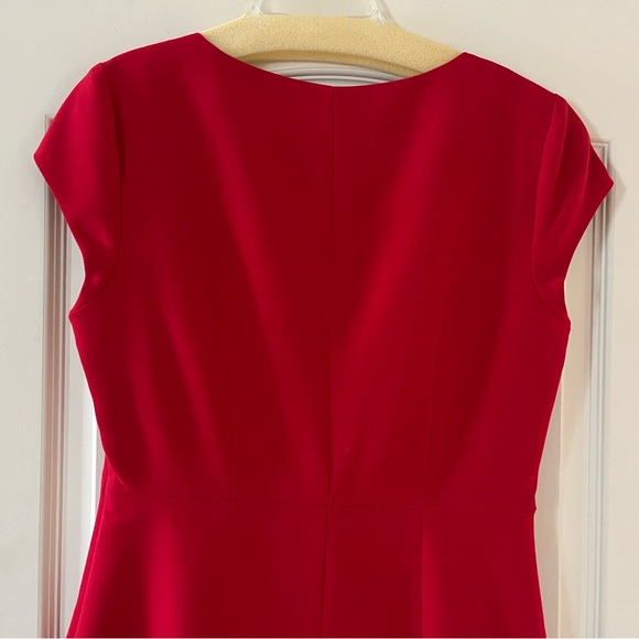 The Limited Red Rich Cap Sleeve Dress MIDI Size Women’s 8 - Picture 4 of 13